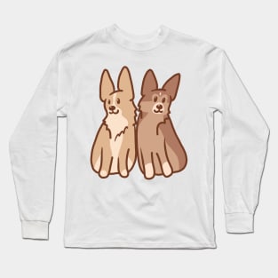 Cute Corgi Best Friends Long Sleeve T-Shirt